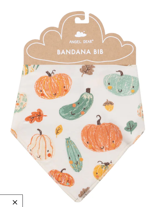 Bandana Bib | Crayon Pumpkins