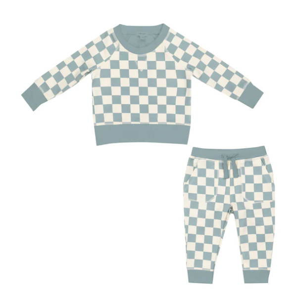 Sweatshirt + Jogger Set | Checkerboard Mist