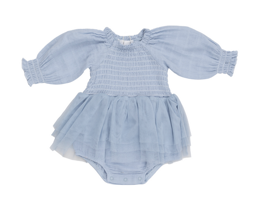 Long Sleeve Tutu Bubble | Dusty Blue