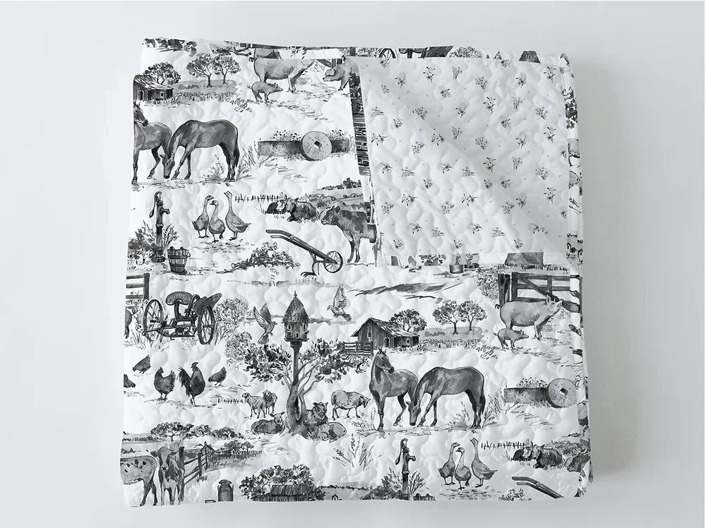 Baby Blanket | Aledo Toile Black