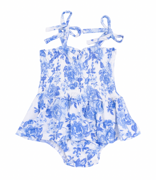 Smocked Bubble | Blue Roses