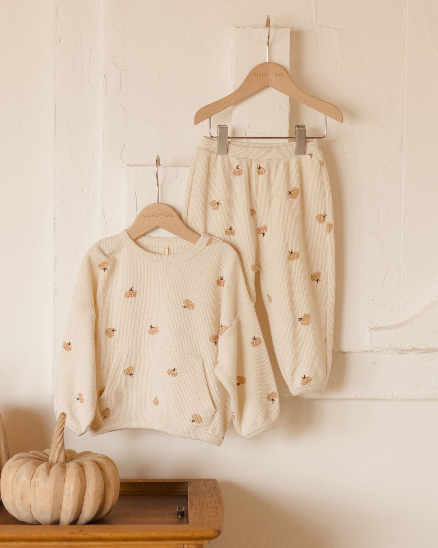 Waffle Slouch Set | Pumpkins