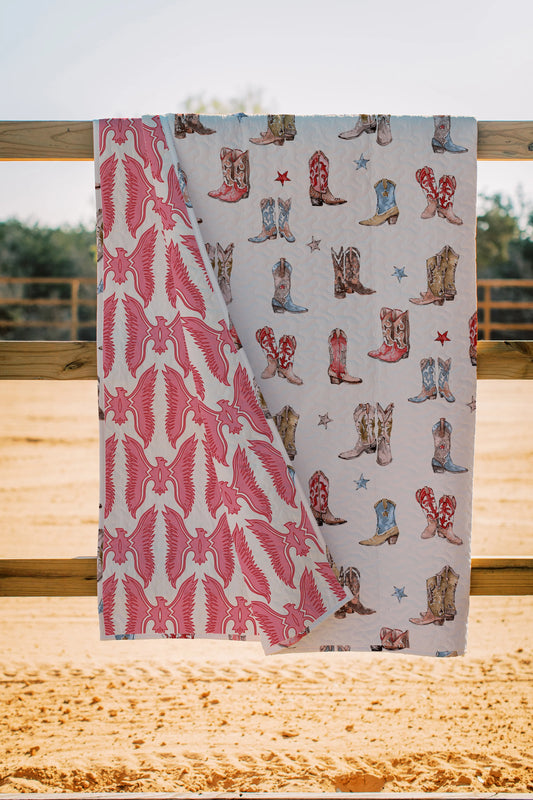 Thunderbird Boots Sand Baby Blanket