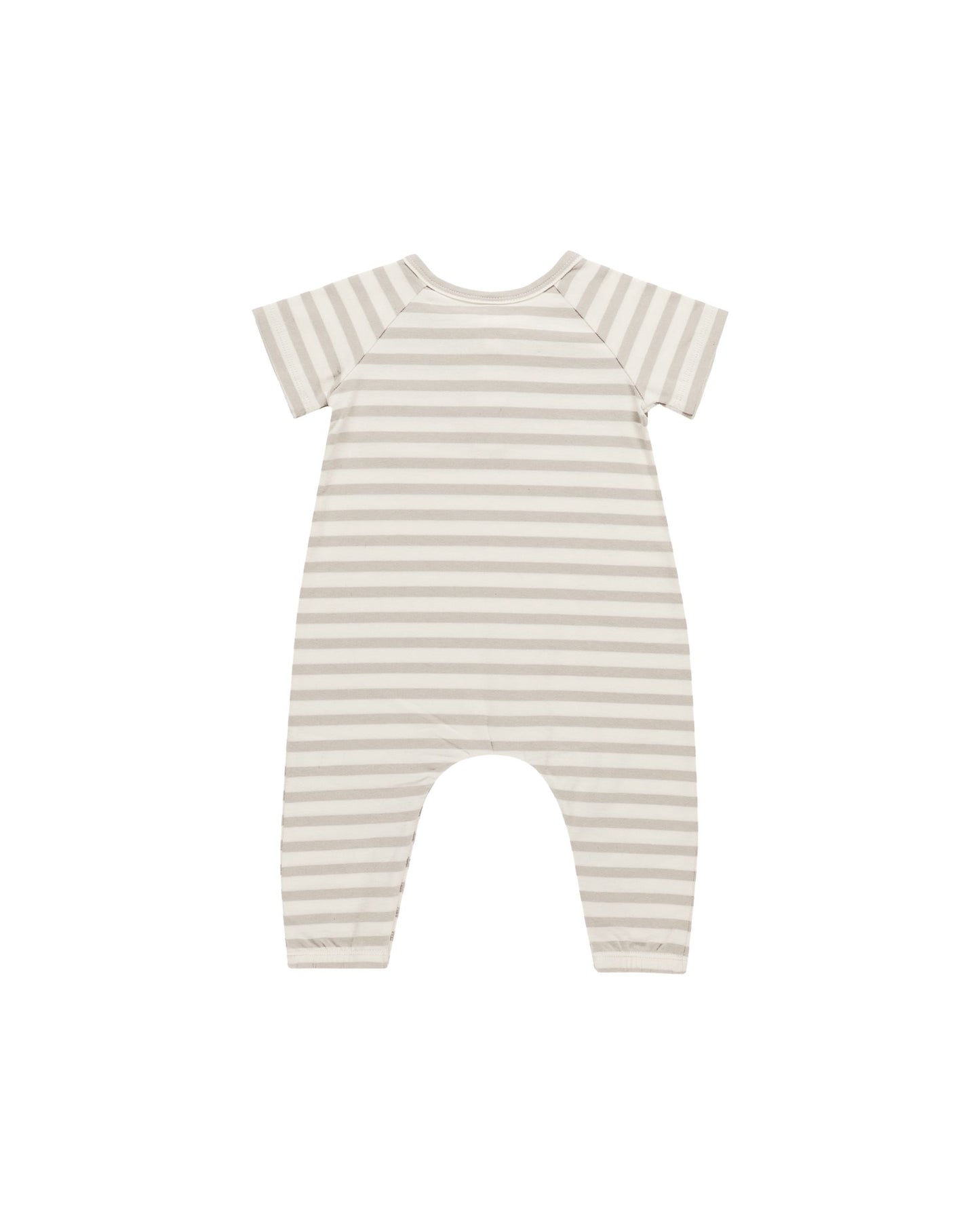 Short Sleeve Jumpsuit | Grey Stripe