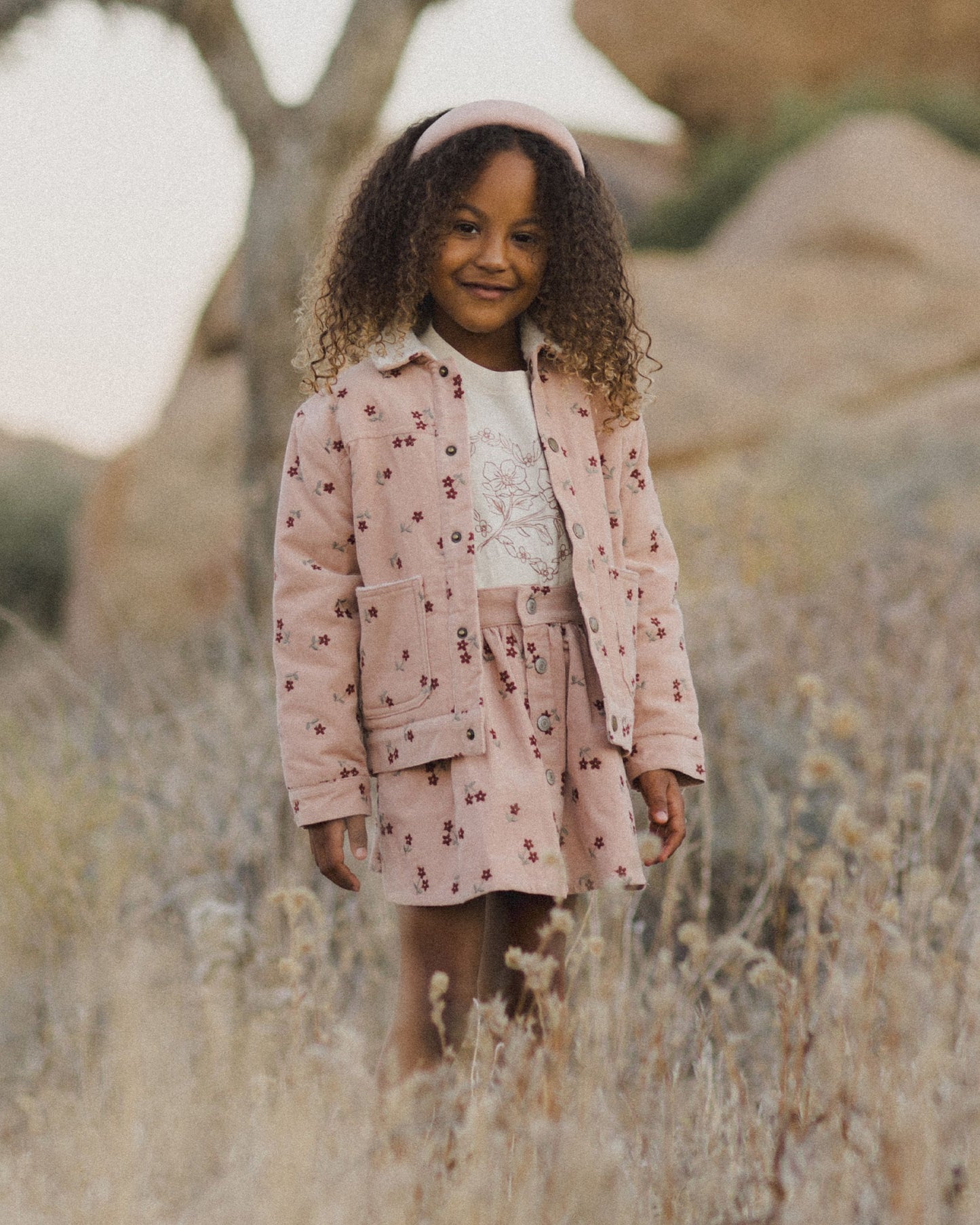 Corduroy Jacket | Blossom Embroidery