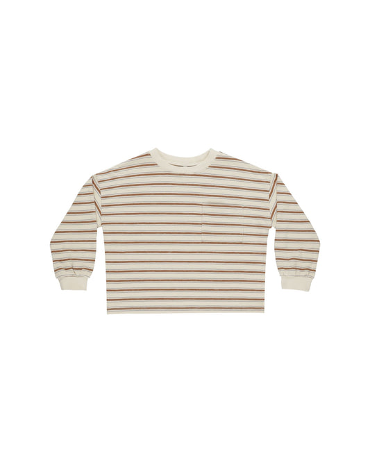 Relaxed Long Sleeve | Saddle Stripe