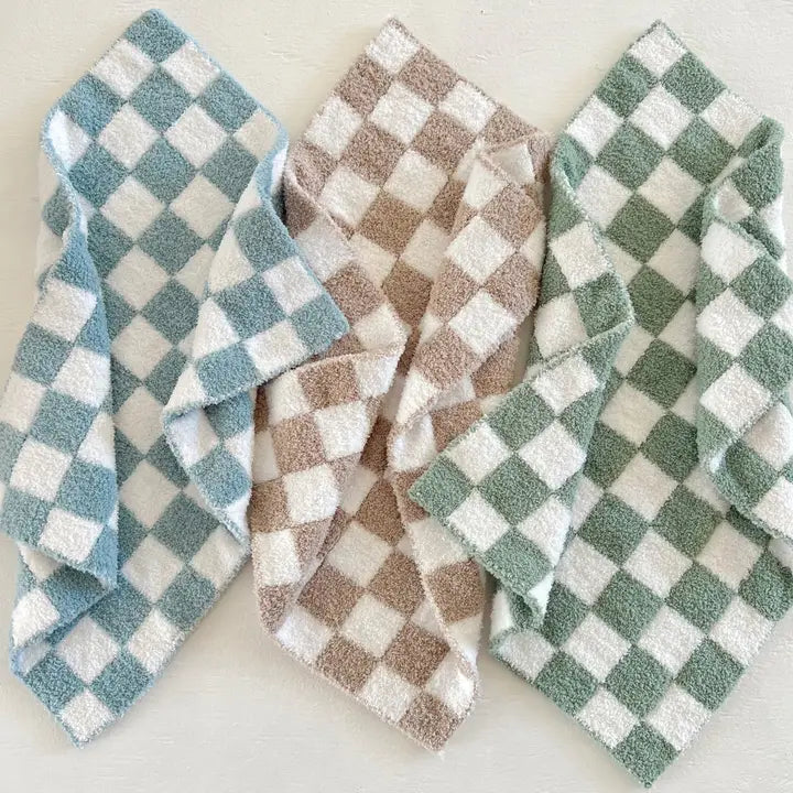 Checkerboard Mini Blanket | Sage