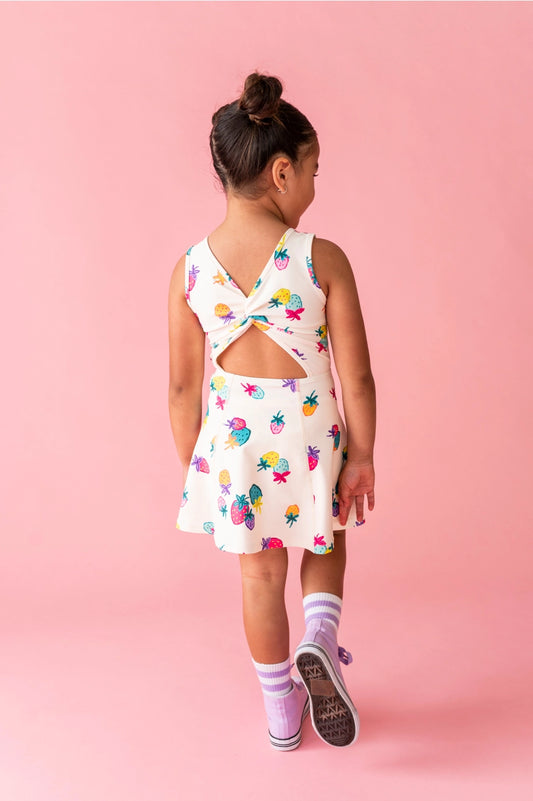 Sugar Berry | Twisty Back Active Dress (with Shorts!)