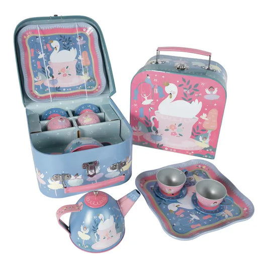 Enchanted 7 Piece Tin Tea Set