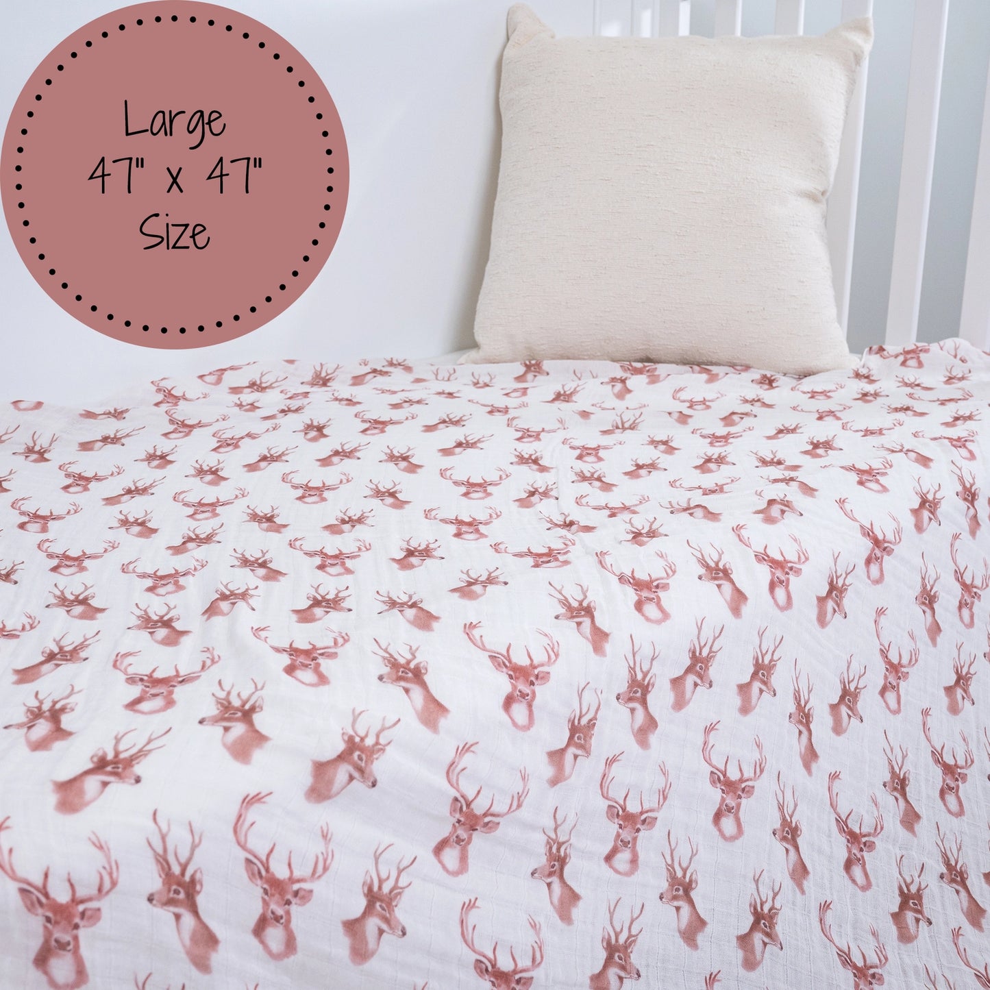 Oh Deer | Muslin Swaddle Blanket