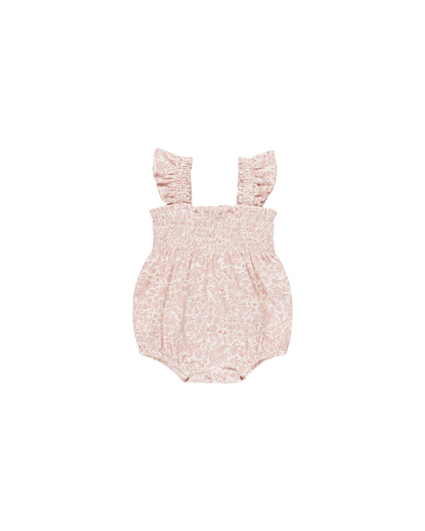 Smocked Ruffle Romper | Pink Blossom