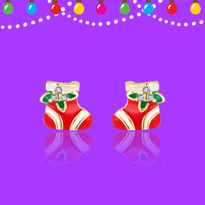 Holiday Stocking Cutie Stud Earrings