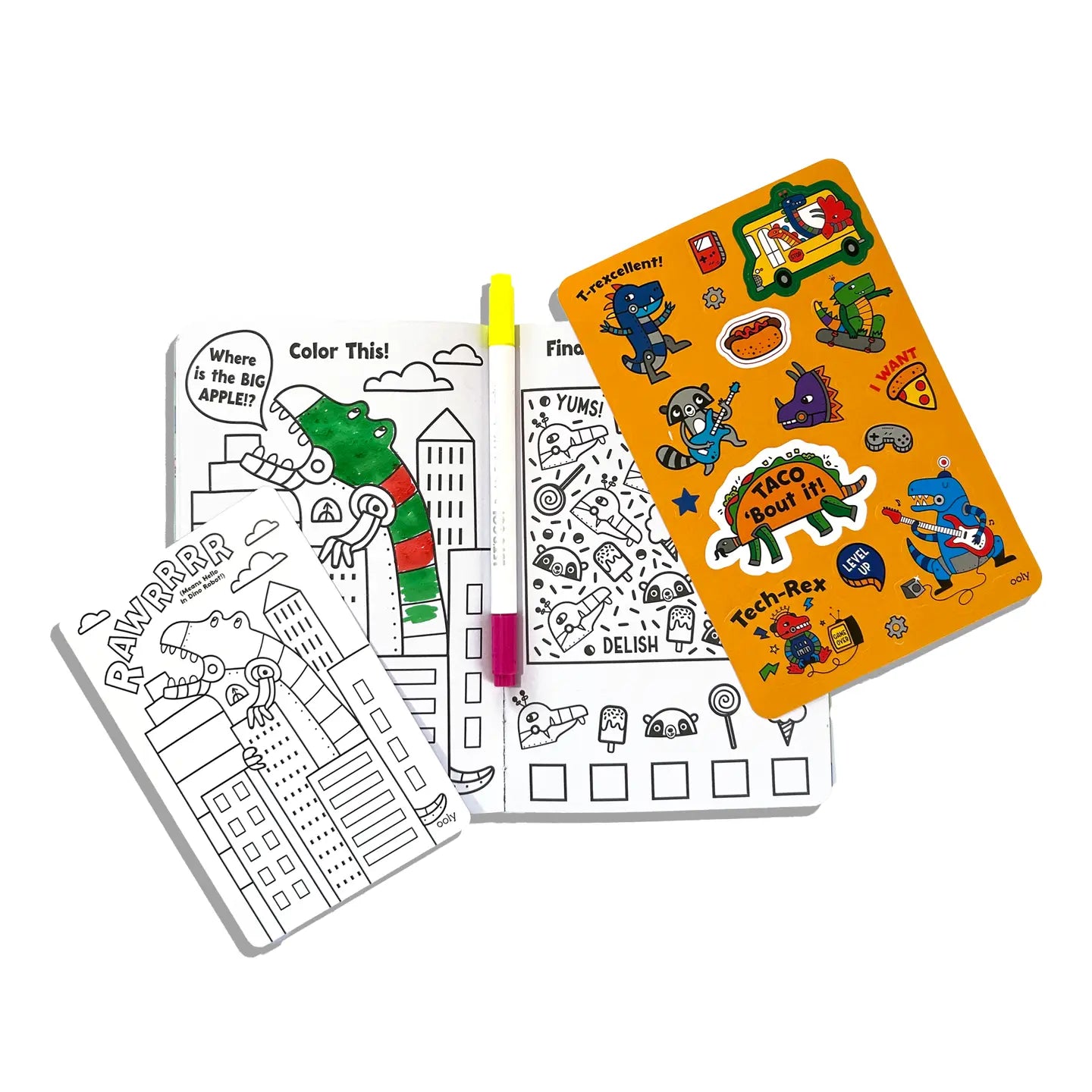 Let's Go!: Activity & Coloring Kit - Robo Dinos