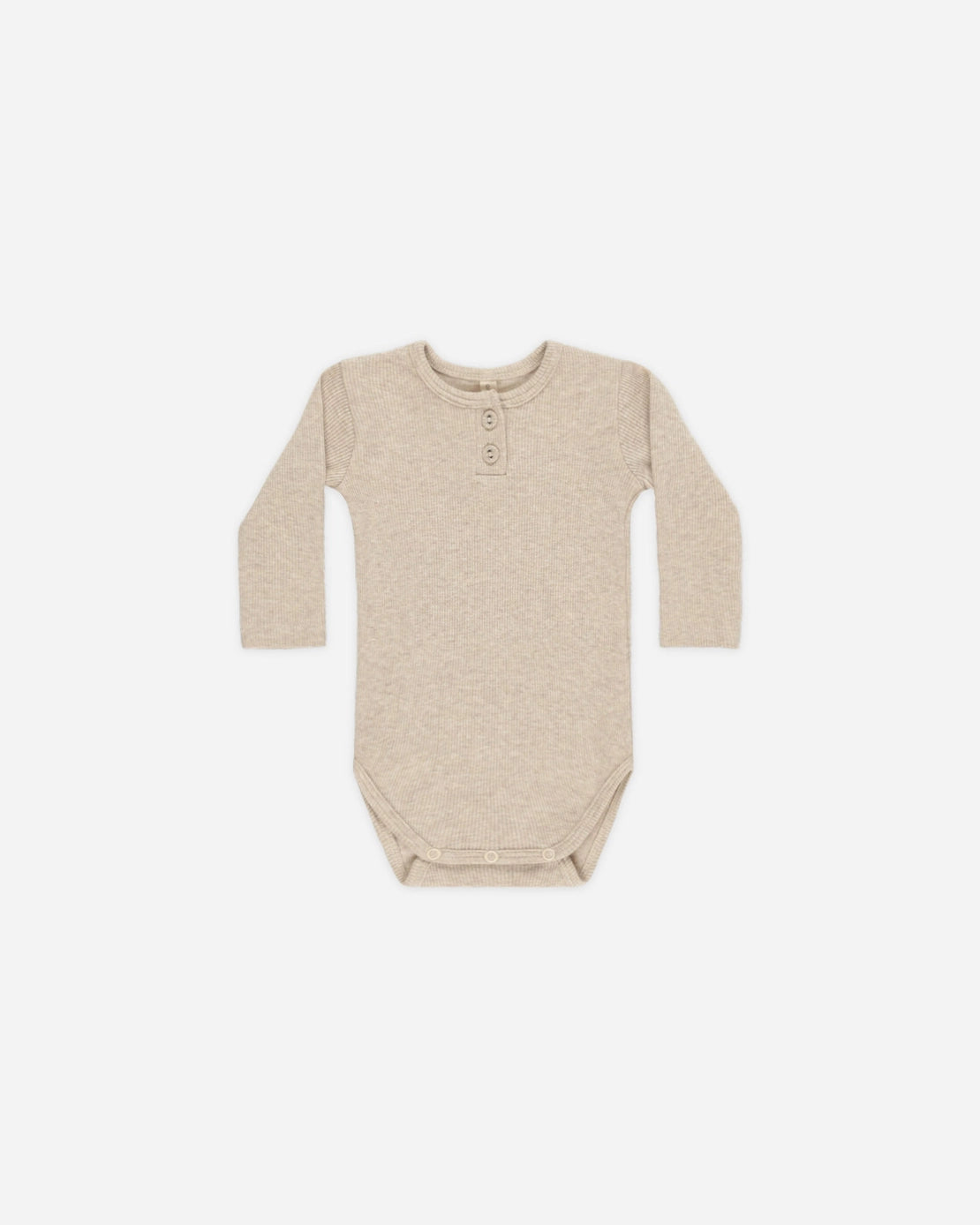 Ribbed Long Sleeve Onesie Taupe