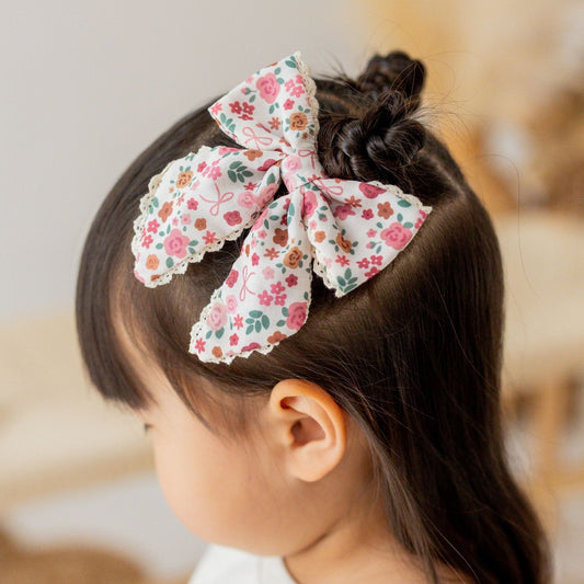 Berry Floral Bow Clip - Hair Bows