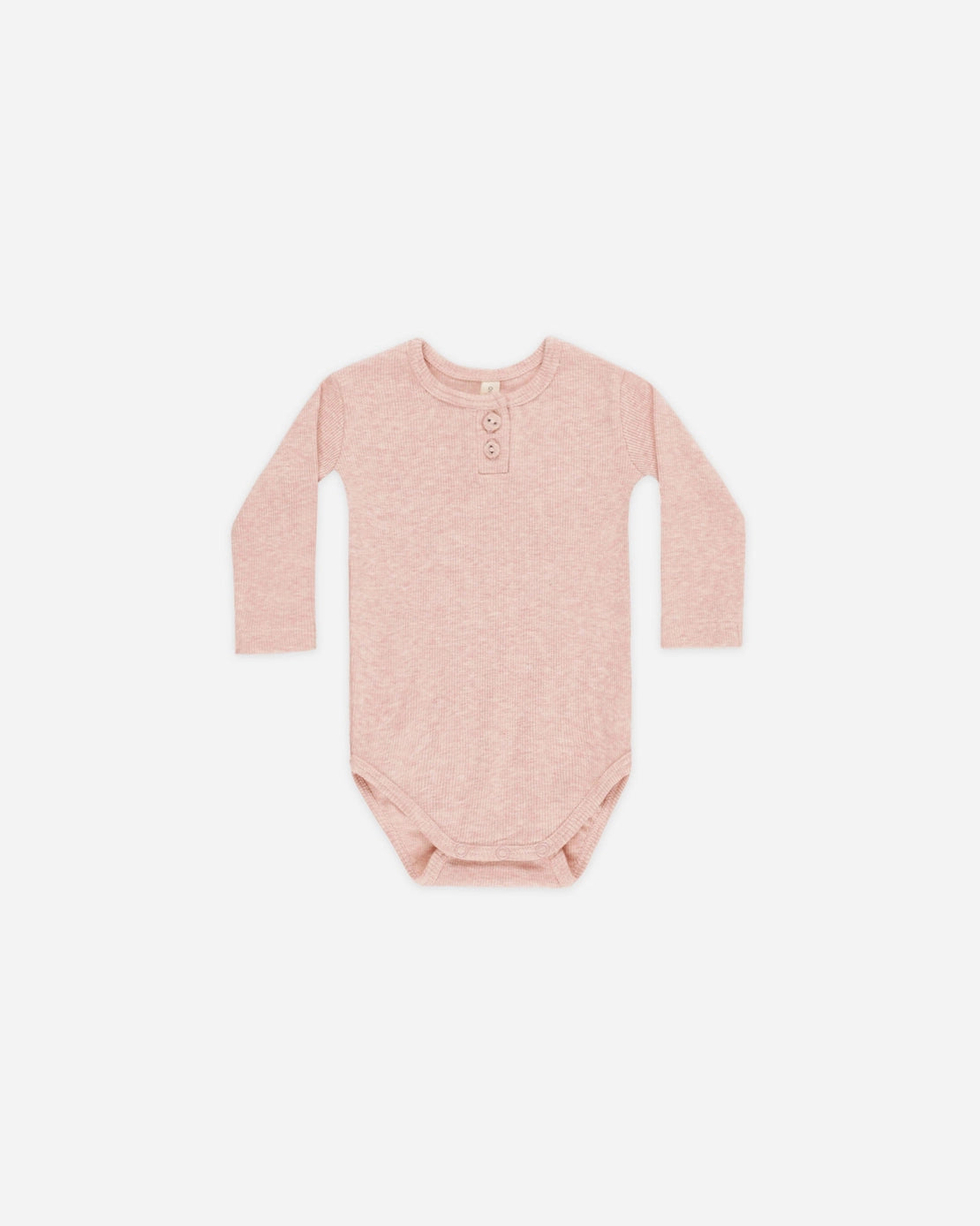 Ribbed Long Sleeve Onesie Rose