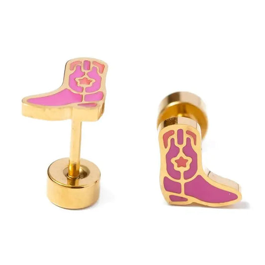 Cowboy Boot Stud Earrings