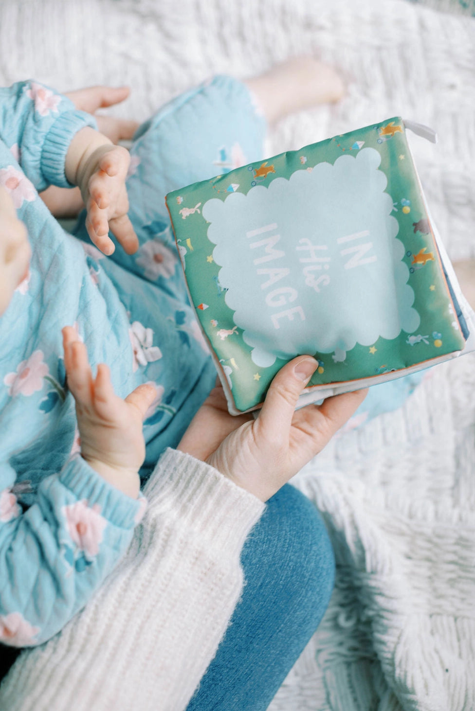 In His Image Fabric Baby Book