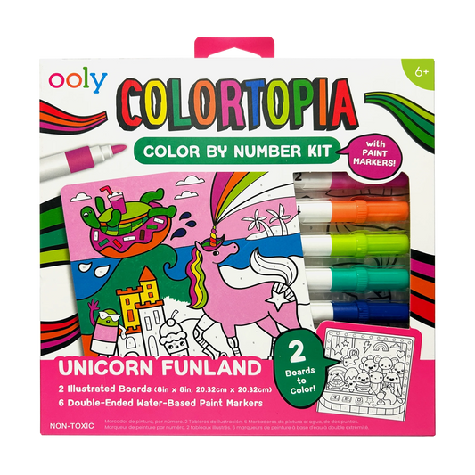 Colortopia: Paint Marker By Number Kit -  Unicorn Funland