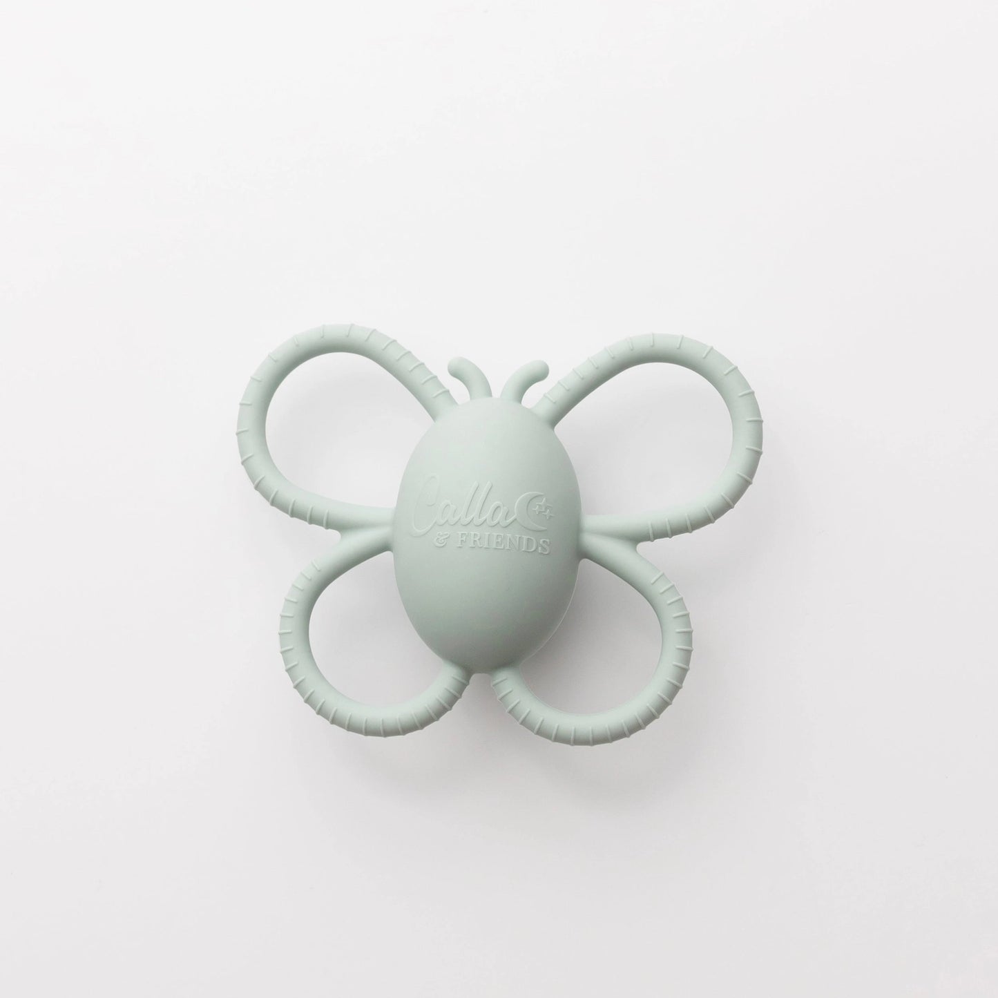 Butterfly Rattle Teether - Light Sage