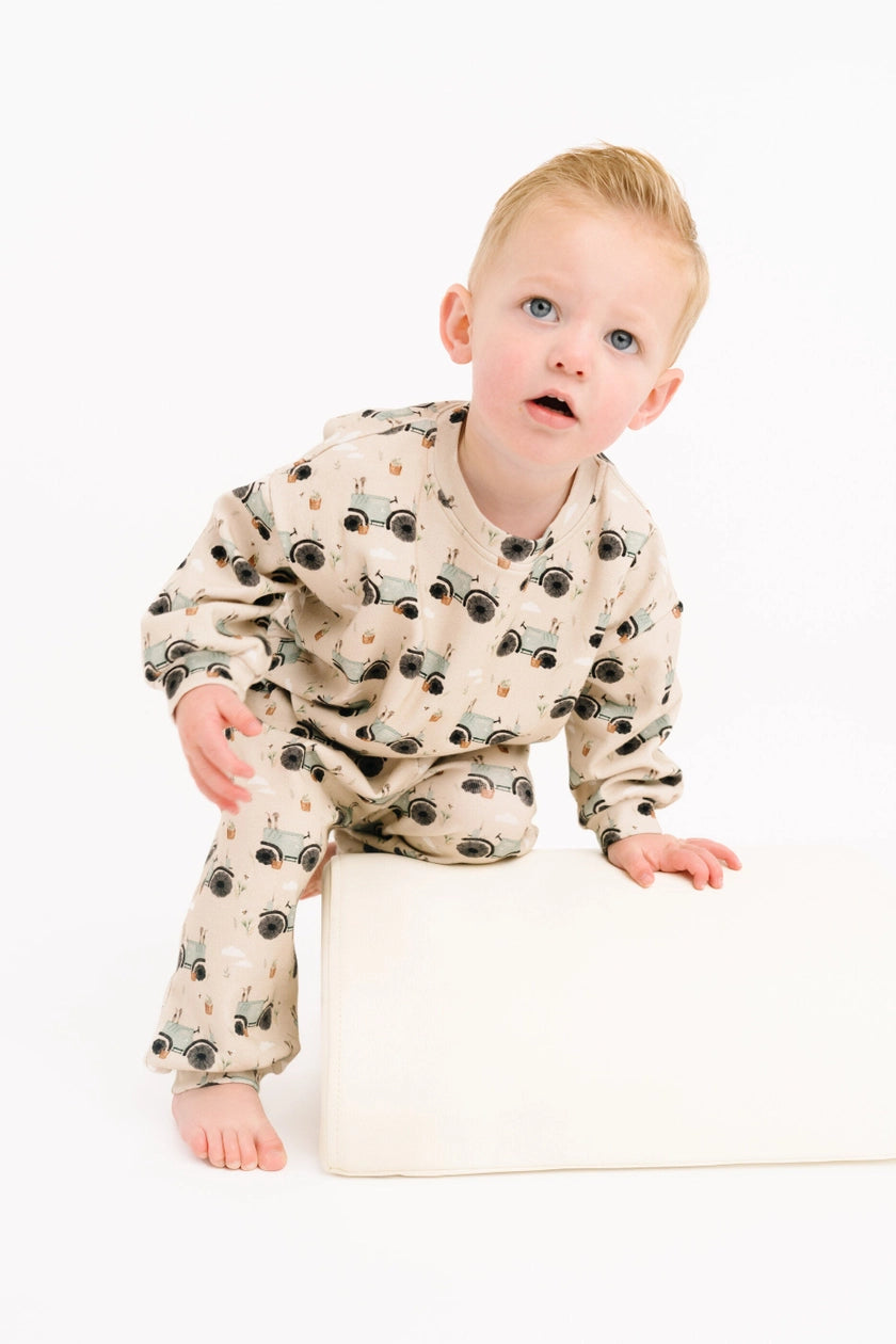 Blue Tractor Sweatsuit