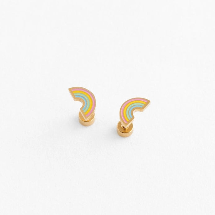 Screwback Stud - Pastel Rainbow