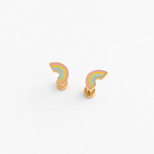 Screwback Stud - Pastel Rainbow