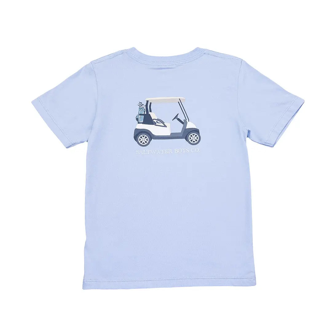 Boys Golf Cart Ss Graphic Tee- Blue
