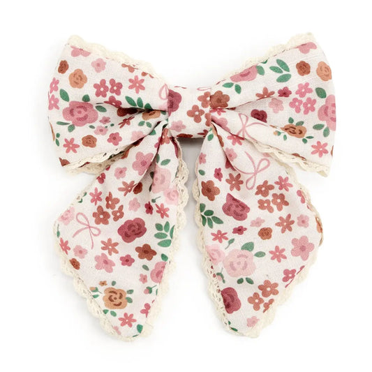 Berry Floral Bow Clip - Hair Bows