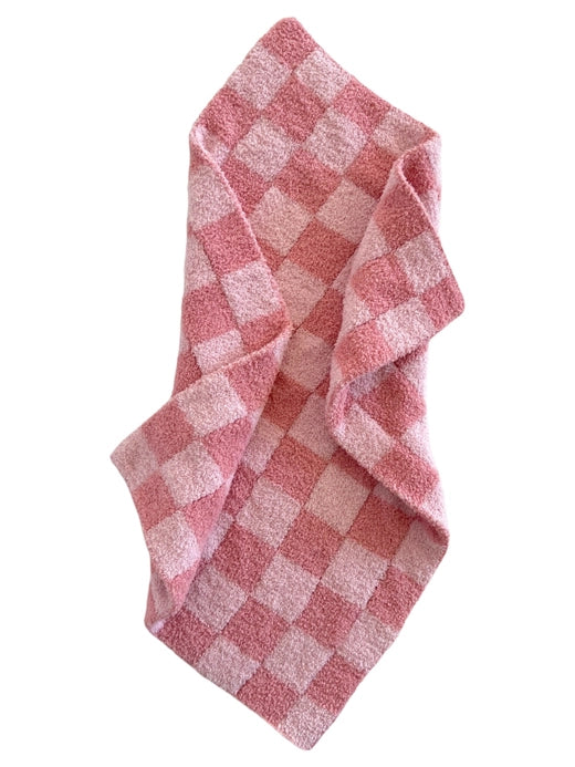 Phufy® Checkerboard Mini Blanket  - Strawberry/Carnation