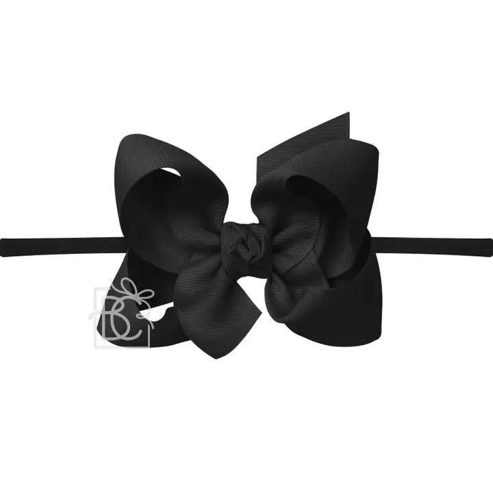 Mini Noah Headband Bow | Black