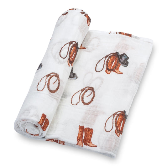 Life is Better in Boots | Muslin Swaddle Blanket