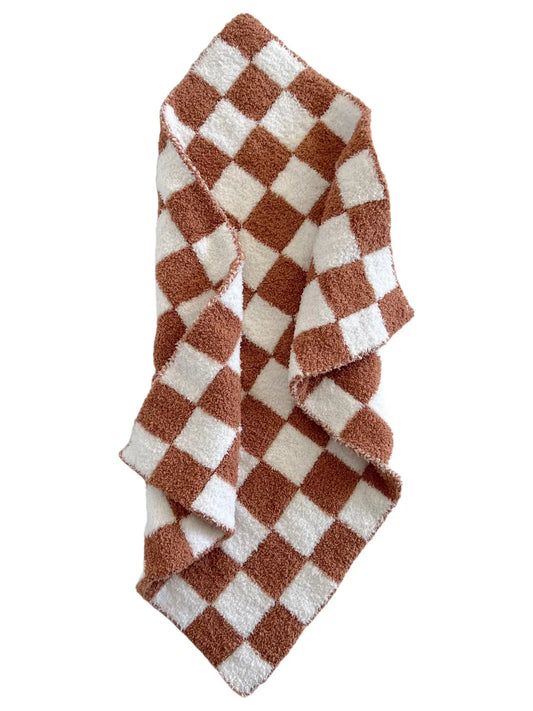 Checkerboard Mini Blanket | Nutmeg