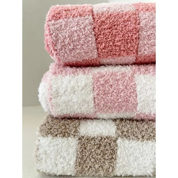 Checkerboard Blanket | Strawberry