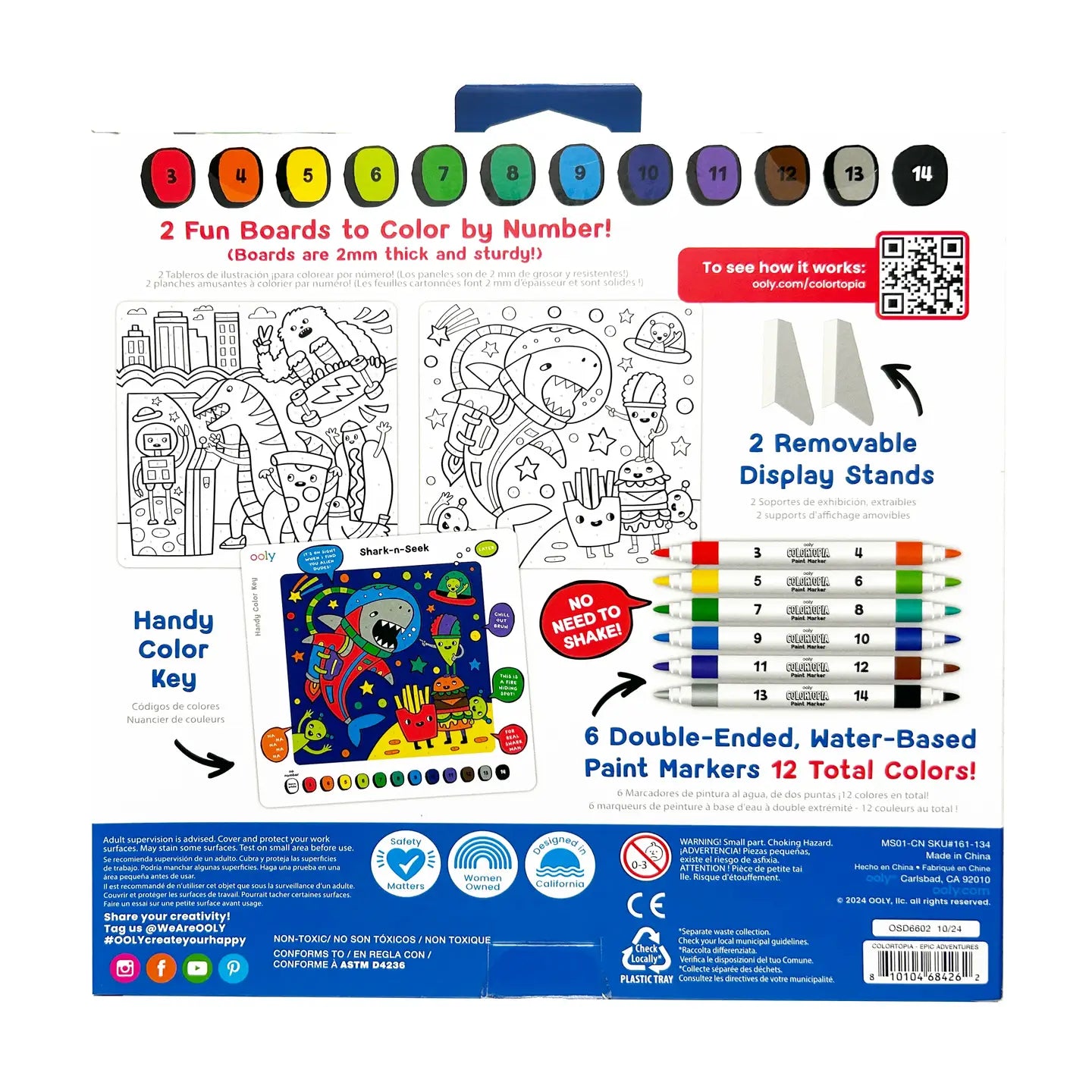 Colortopia: Paint Marker By Number Kit - Epic Adventures (8