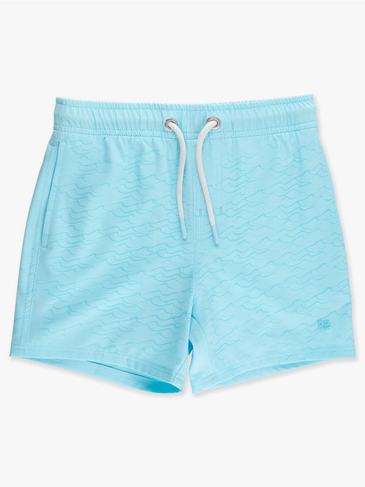 Blue Color Changing Performance Hybrid Swim Trunks