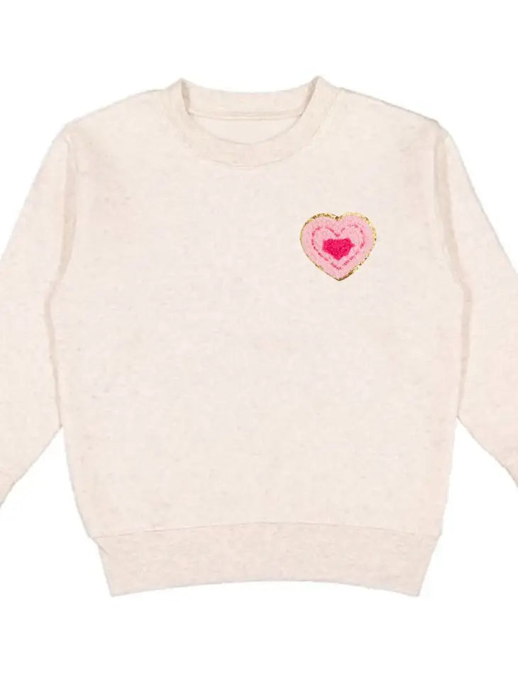 Heart Patch Sweatshirt | Natural