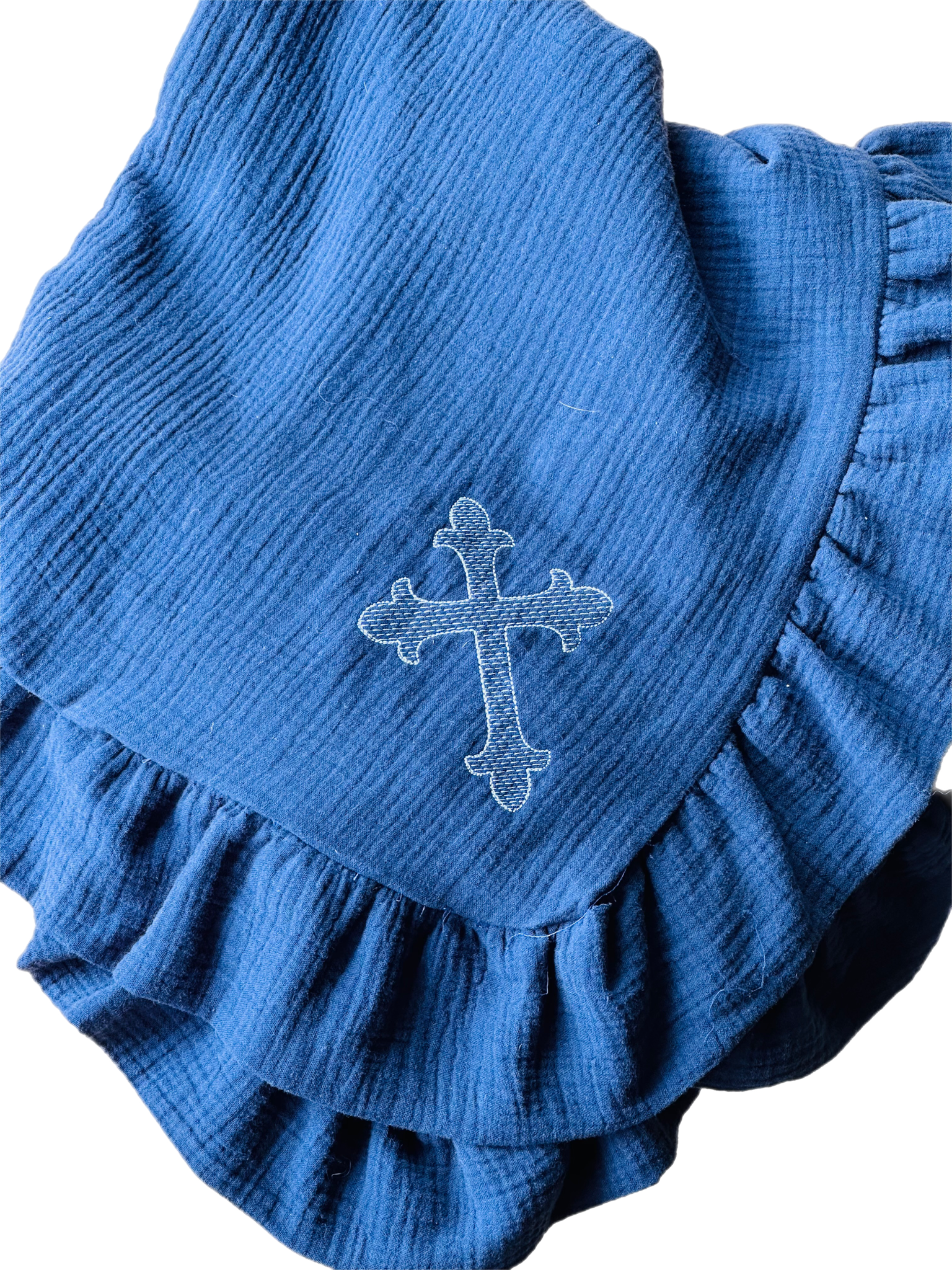 Blue Gauze Blanket | Cross