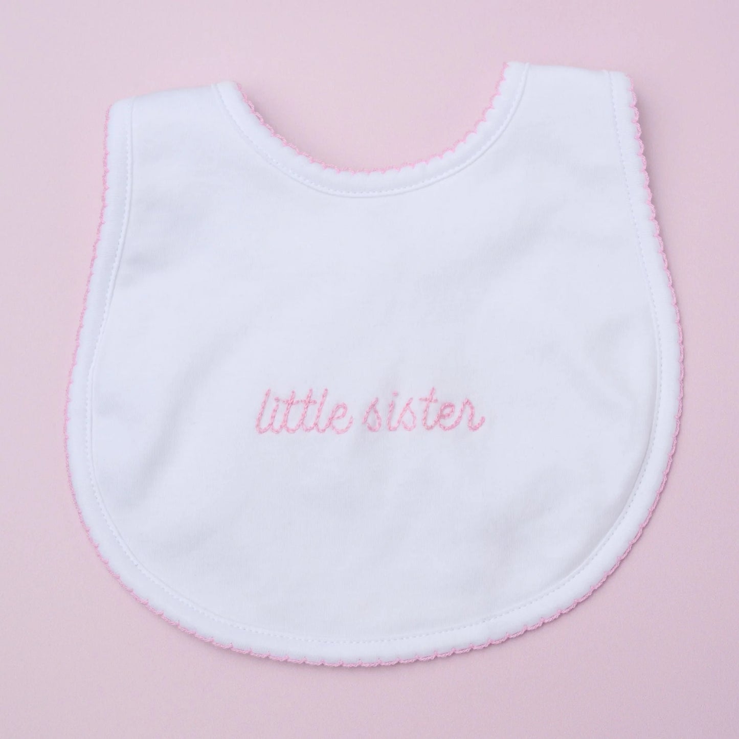 Little Sister Embroidered Bib