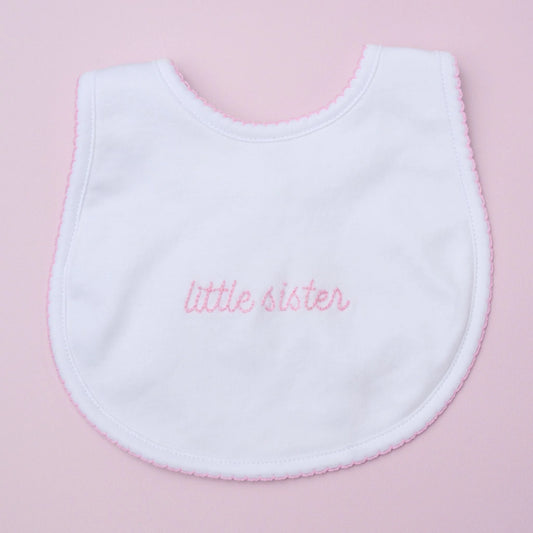 Little Sister Embroidered Bib