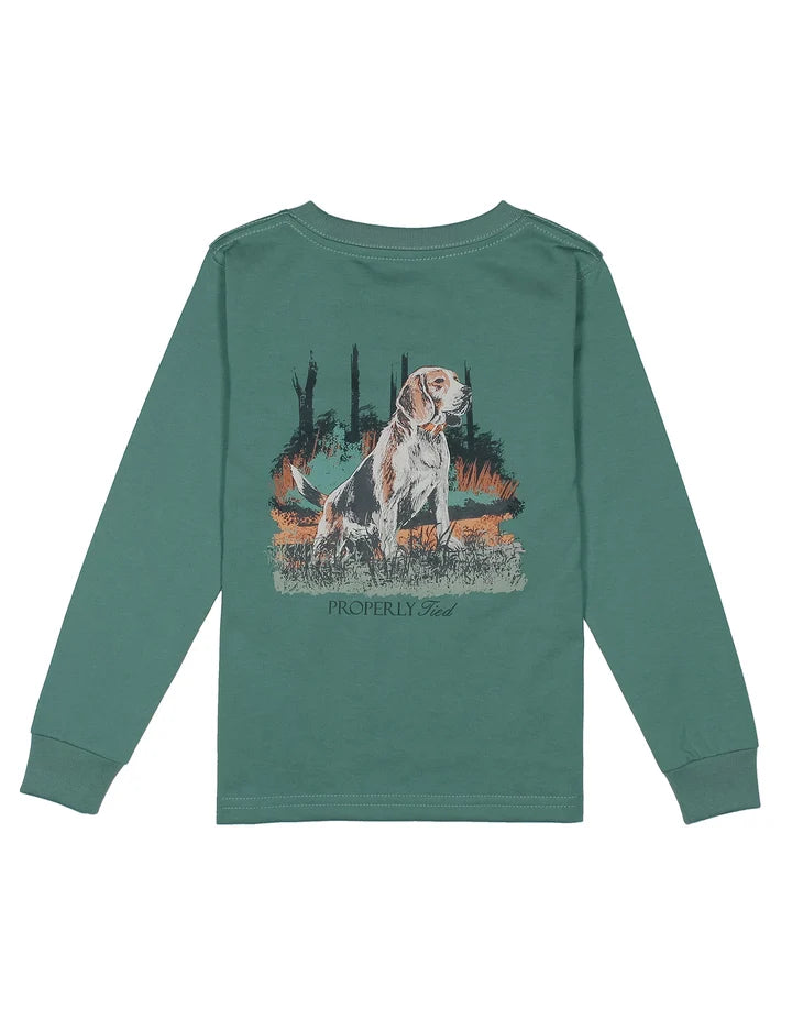 Boys Beagle LS Marine Green