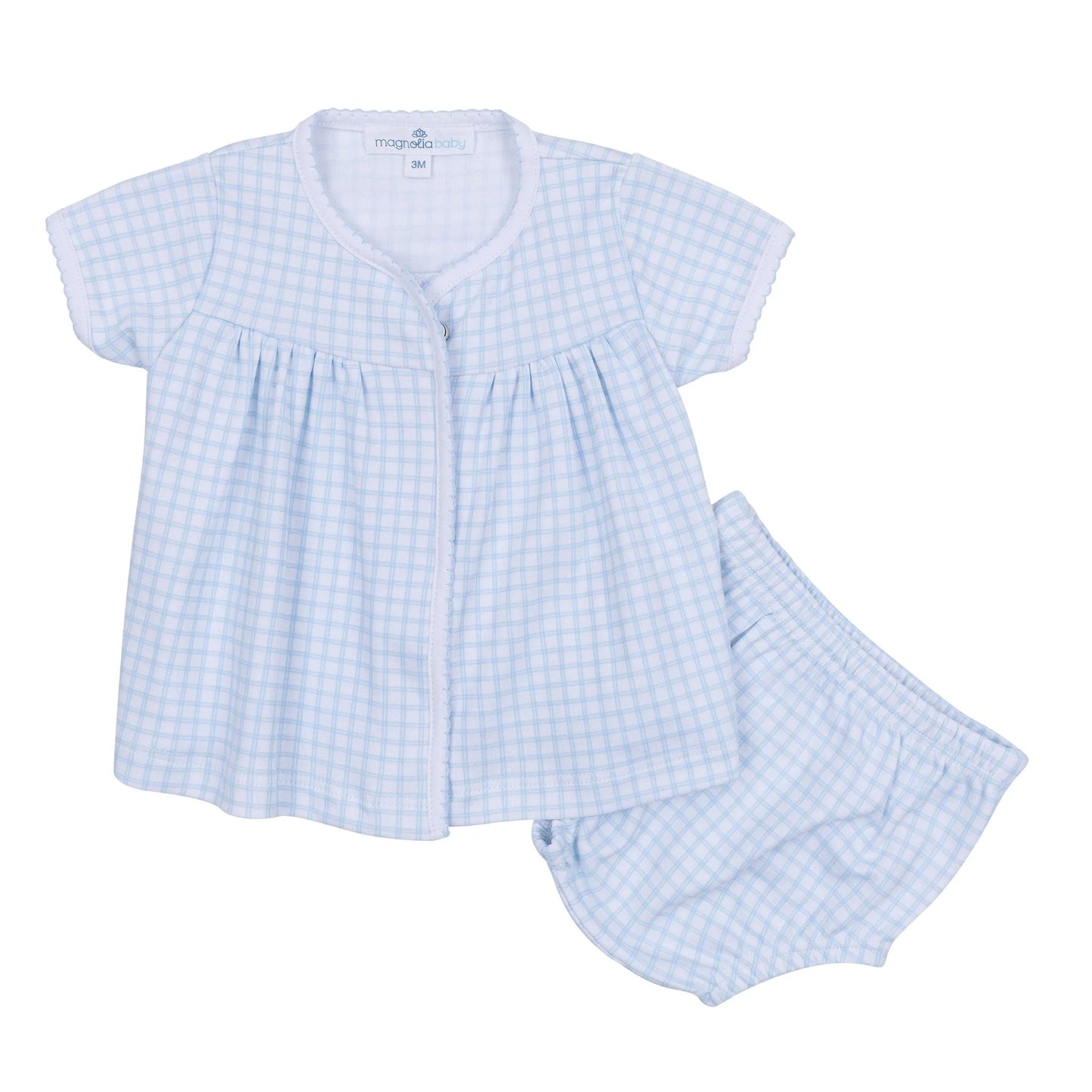 Peek-A-Boo Diaper Cover Set - Light Blue