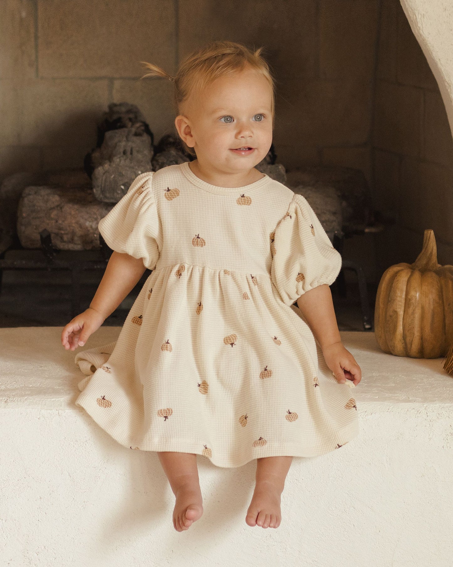 Waffle Babydoll Dress | Pumpkins