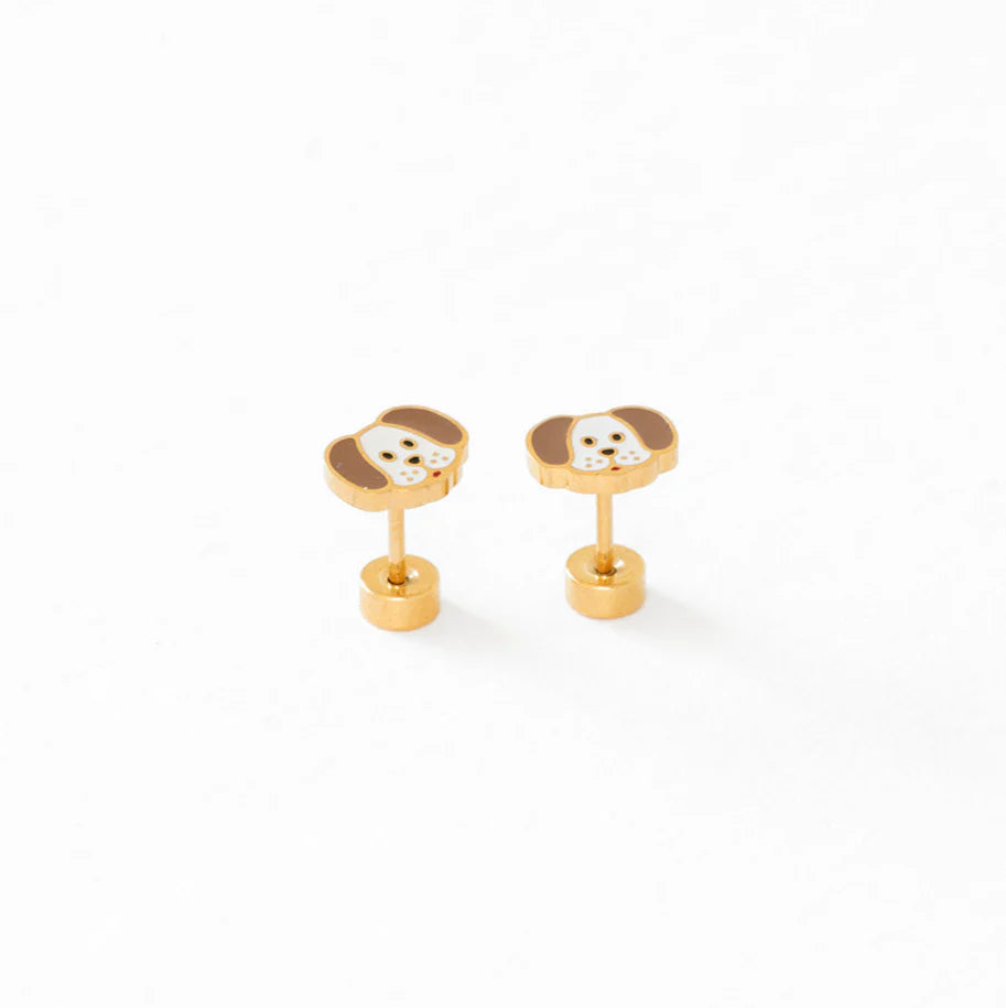Dog Stud Earrings - Hypoallergenic