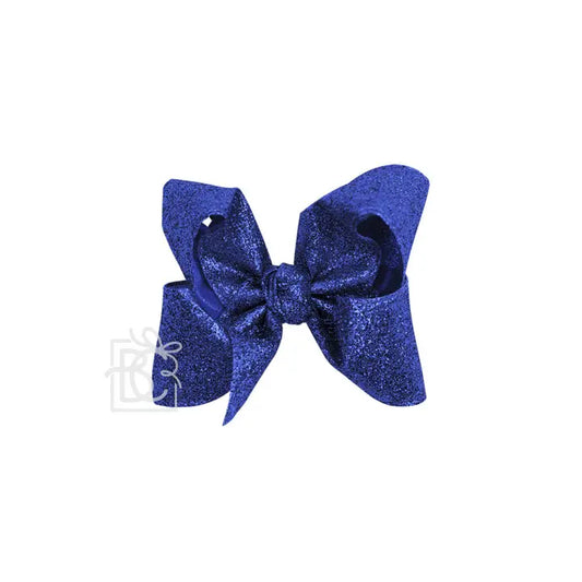 Glitter Bow on Clip | Royal Blue