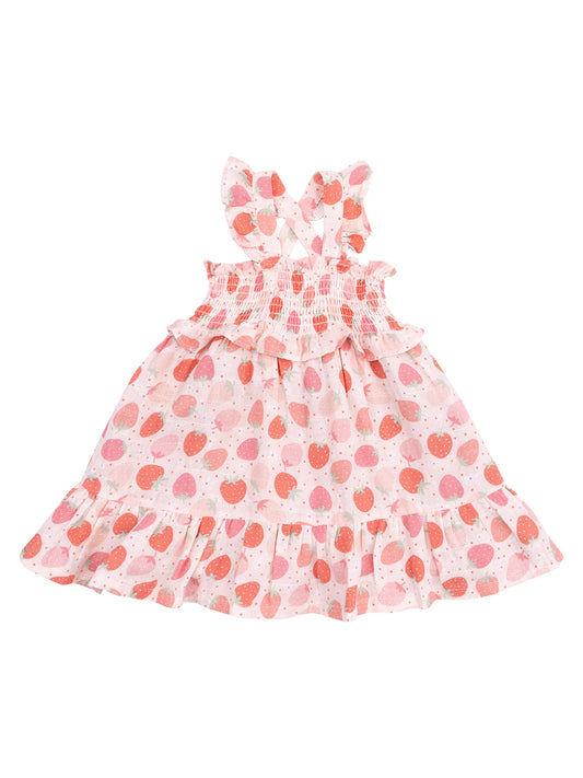 Smocked Ruffle Sundress | Strawberry Bliss