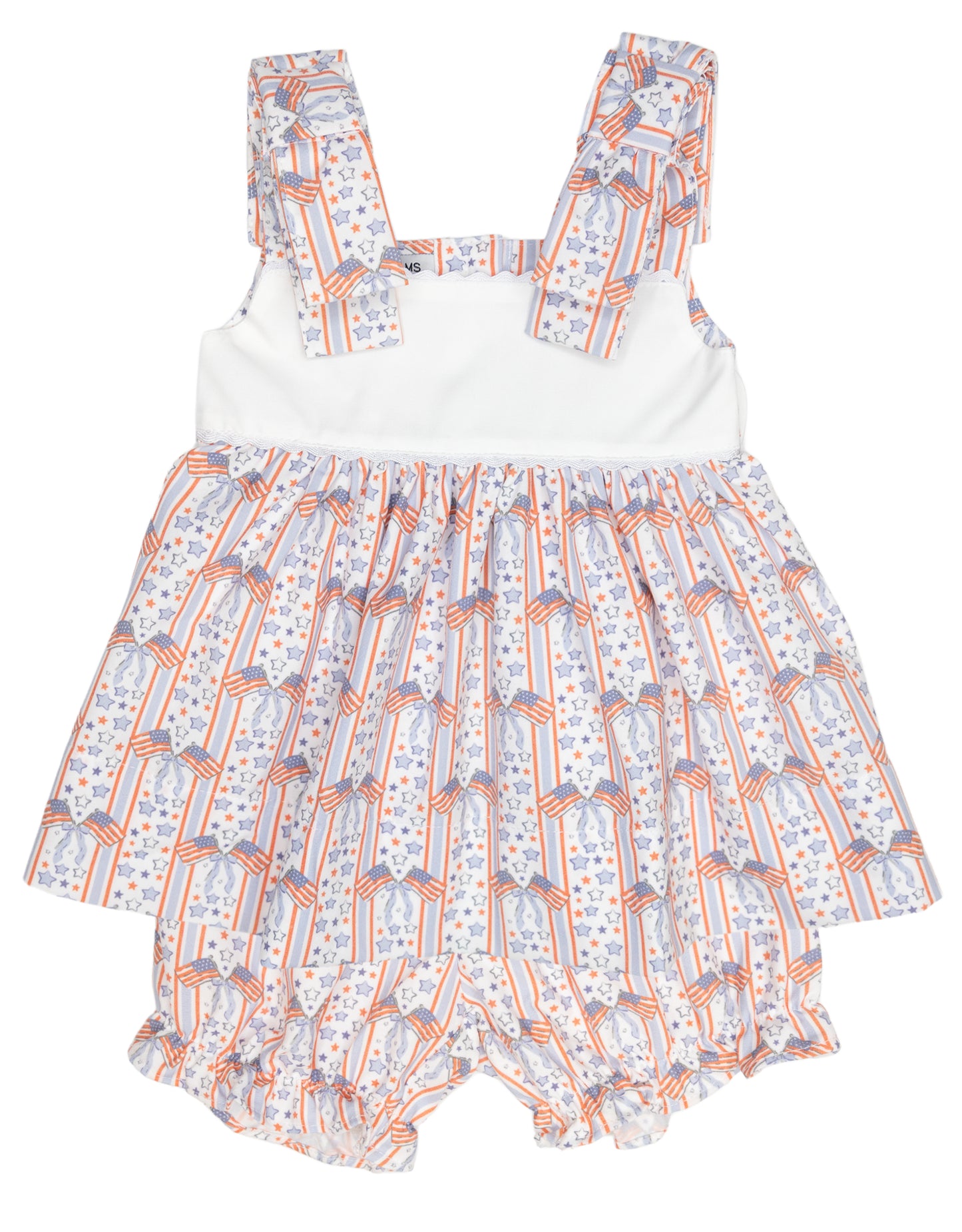Patriotic Print Bow Shoulder | Bloomer Set