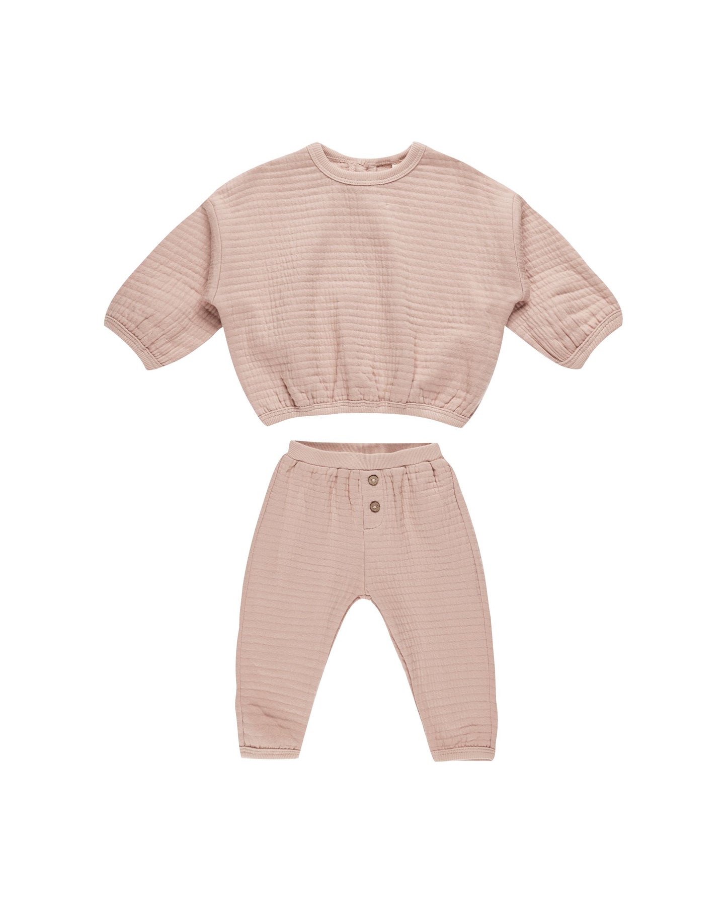 Textured Sweat set | Blush