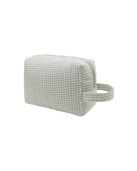 Toiletry Bag | Sage Gingham