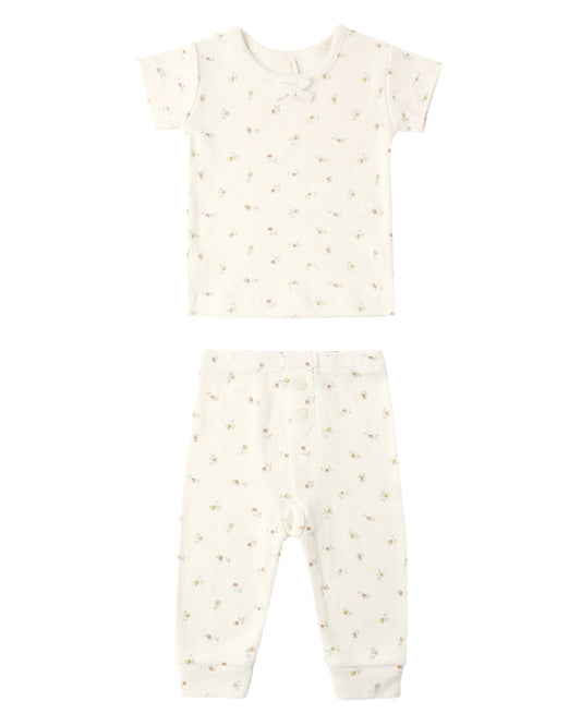Pointelle Tee + Legging Petit Fleur